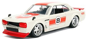 1971 Nissan Skyline 2000 GT-R Racing Red (Diecast Car)