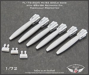 Mk-82 500lb Bombs with BSU-86 Fins - Thermally Protected (Plastic model)