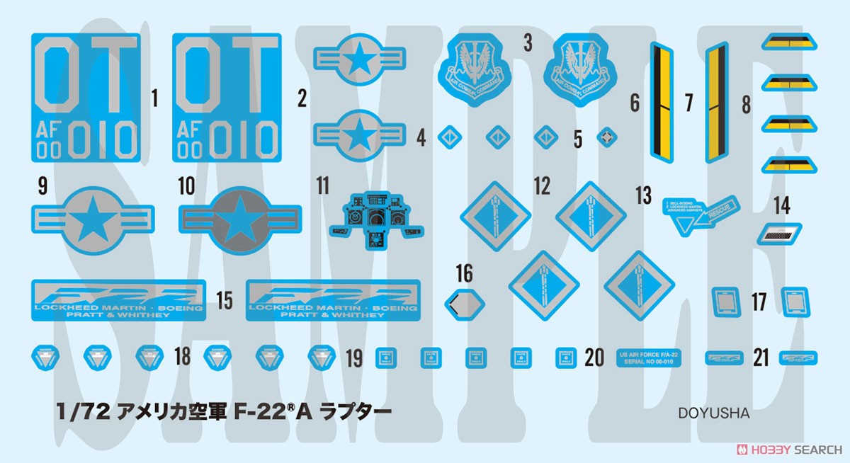 アメリカ空軍 F-22A `ラプター` (プラモデル) その他の画像2