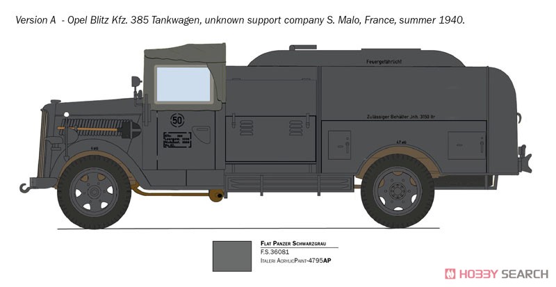 Opel Blitz Tankwagen Kfz.385 (Plastic model) Color1