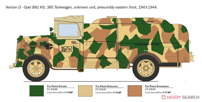 Opel Blitz Tankwagen Kfz.385 (Plastic model) Color4