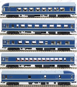 1/80(HO) J.N.R. Series 20 Passenger Car `Tonosama Asakaze` Standard Five Car Set (5-Car Set) (Pre-colored Completed) (Model Train)