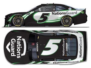`カイル・ラーソン` #5 ネーションズガード シボレー カマロ NASCAR 2021 (ミニカー)