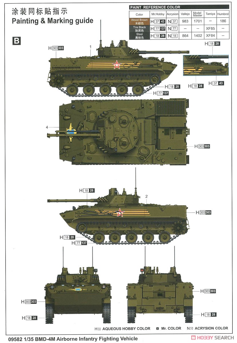 ロシア連邦軍 BMD-4M 空挺戦闘車 (プラモデル) 塗装2