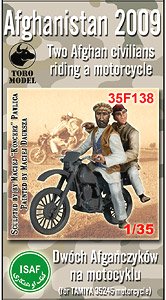 Afghanistan 2009 - Two Afghan Civilians Riding a Motorcycle Two Resin Figurines (Tamiya 35245) (Plastic model)
