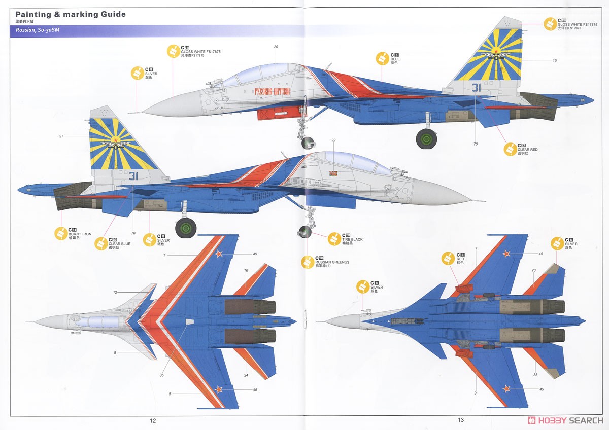 Su-30SM フランカーH (プラモデル) 塗装3