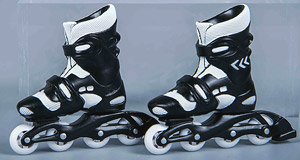 VS Toys 1/6 Accessory Inline Skates White (Fashion Doll)