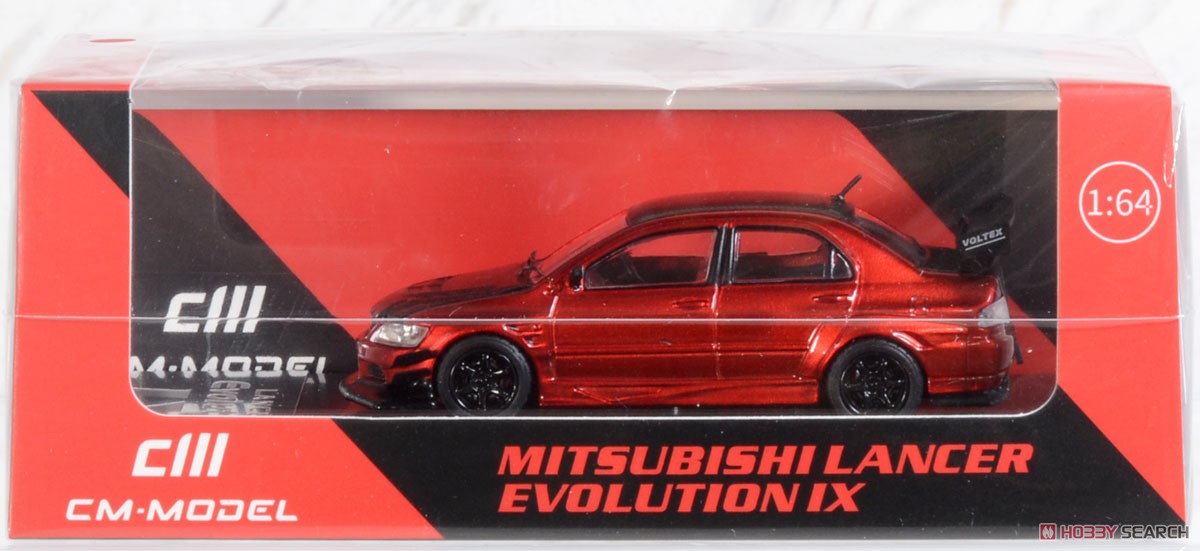 Lancer Evolution IX Red / Carbon Bonnet (Diecast Car) Package1