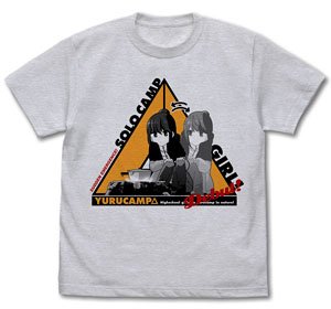 Laid-Back Camp First Solo Camp T-Shirt Ash S (Anime Toy)