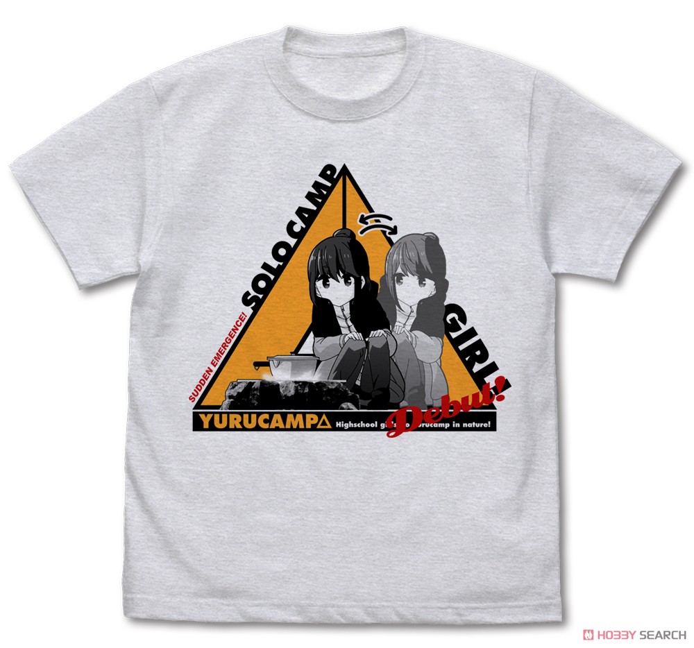 Laid-Back Camp First Solo Camp T-Shirt Ash S (Anime Toy) Item picture1