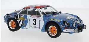 アルピーヌ ルノー A110 1973年ツール・ド・コルス #3 B.Darniche - A.Mahe (ミニカー)