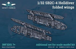 SB2C-4 Helldiver Folded Wings (for Infinity models) (Plastic model)