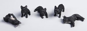 JXK Studio 1/12 French Bulldog Set of 5 C (Fashion Doll)