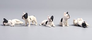 JXK Studio 1/12 French Bulldog Set of 5 E (Fashion Doll)
