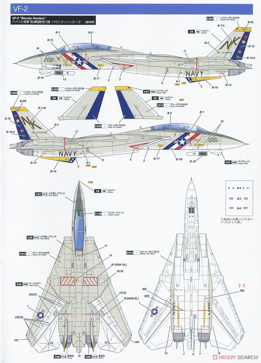 アメリカ海軍 F-14A トムキャット ジョリーロジャース (70`s VF-1,VF-2,VF-84) (プラモデル) 塗装5