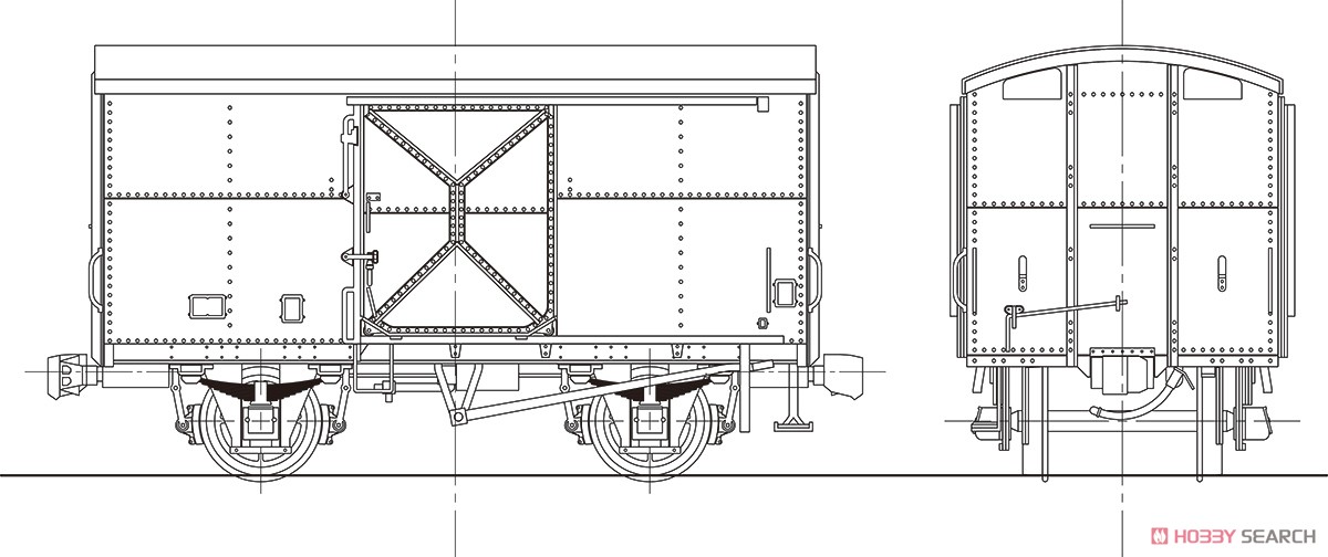 1/80(HO) J.N.R. Type WA22000 Boxcar (Early Type) Kit (Unassembled Kit) (Model Train) Other picture1