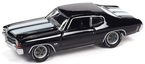 1971 Chevy Chevelle SS 454 Gross Black / White (Diecast Car)