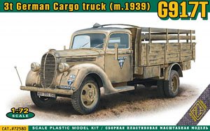 独・フォードG917T軍用トラック・1939年ハードトップ型 (プラモデル)