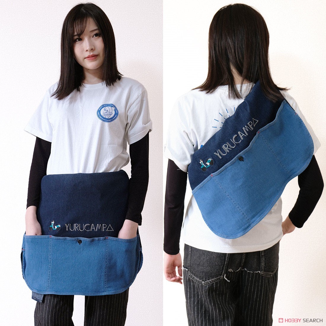 Laid-Back Camp Wilderness Experience Collabo Denim Apron Bag Shirt L (Anime Toy) Other picture3