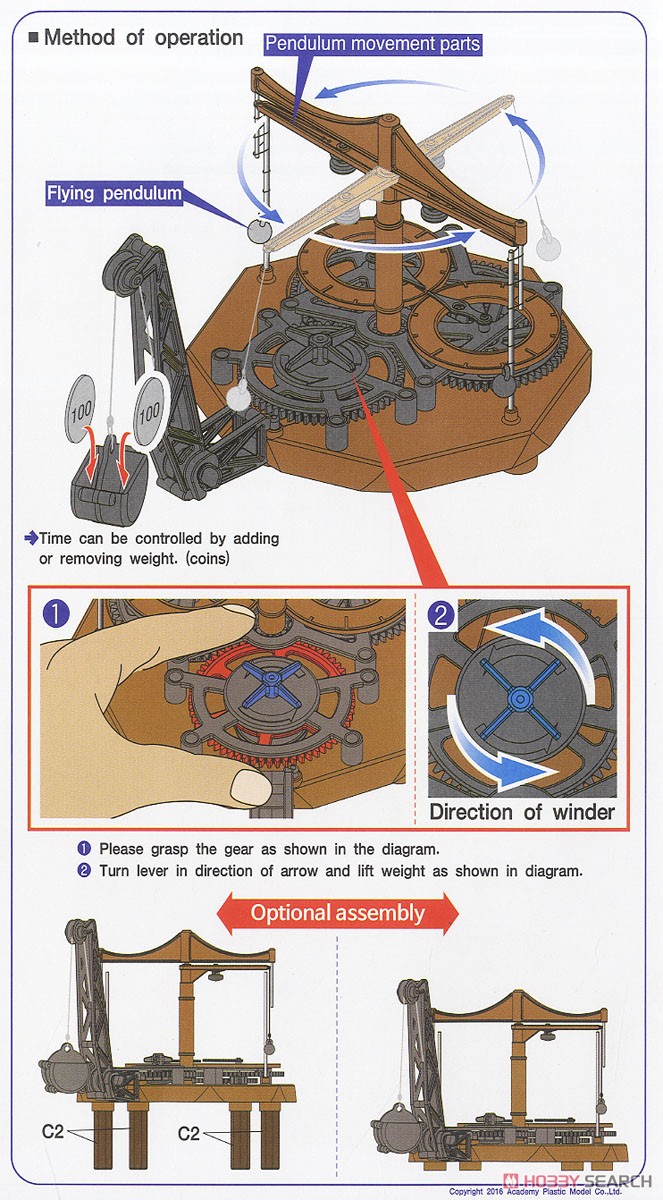 Da Vinci Flying Pendulum Clock (Plastic model) About item1