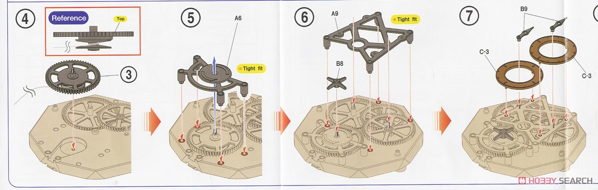 Da Vinci Flying Pendulum Clock (Plastic model) Assembly guide3