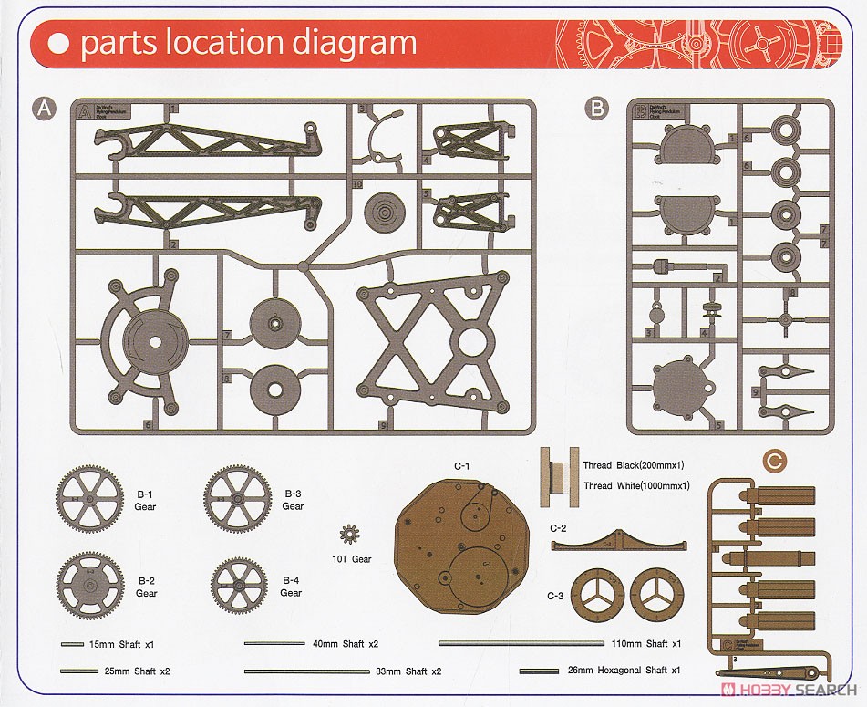 Da Vinci Flying Pendulum Clock (Plastic model) Assembly guide6