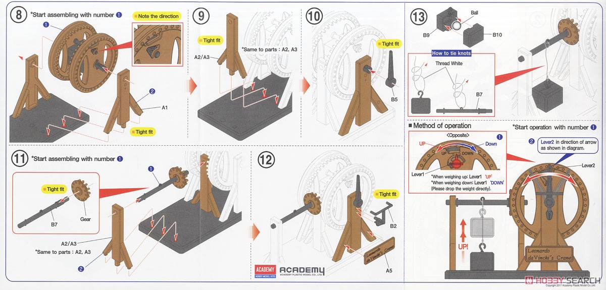 Da Vinci Leverage Crane (Plastic model) Assembly guide5