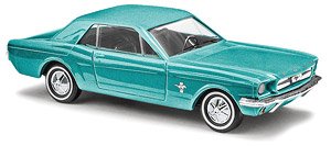 (HO) フォード マスタング クーペ メタリックターコイズ 1964 (ミニカー)