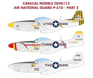 アメリカ州空軍 P-51D パート2 デカール (デカール)