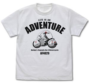 Dragon Ball Bulma`s Motorcycle T-Shirt White M (Anime Toy)