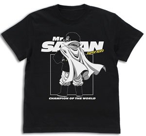 Dragon Ball Z Mr.Satan T-Shirt Black M (Anime Toy)