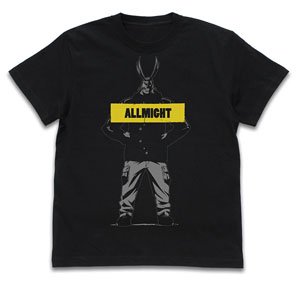 My Hero Academia All Might T-Shirt Snow Festival Ver. Black M (Anime Toy)