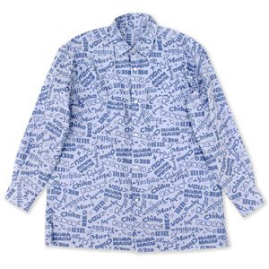 Love Live! Sunshine!! Aqours Repeating Pattern Oxford Shirt (Long Sleeve) M (Anime Toy)