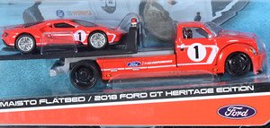 2018 Ford GT & Flatbed (Red) (Diecast Car)