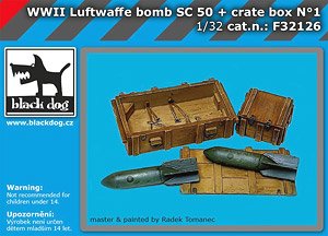 WW II Luftwaffe Bomb SS 50 + Crate Box No.1 (Plastic model)