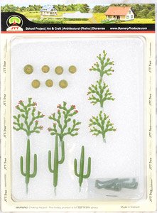 95613 (HO) Cactus, 15/pk 1/4`` to 2-1/2`` Height (0.6cm - 6cm) (15 Pieces) (Model Train)