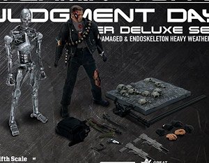 [Canceled] Terminator 2 T2/ Battle Damage T-800 and Weathering Endskeleton 1/12 Supreme Action Figure DX Set (Completed)
