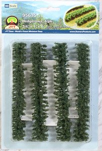 95615 (HO) Hedgerows, 4/pk 3/4`` x 1` x 6`` Height (2cm x 2.54cm x 15cm) (4 Pieces) (Model Train)