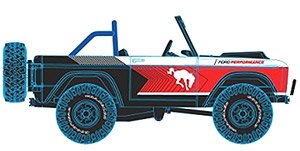 1966 Ford Bronco - Semi-Gloss Black (Diecast Car)
