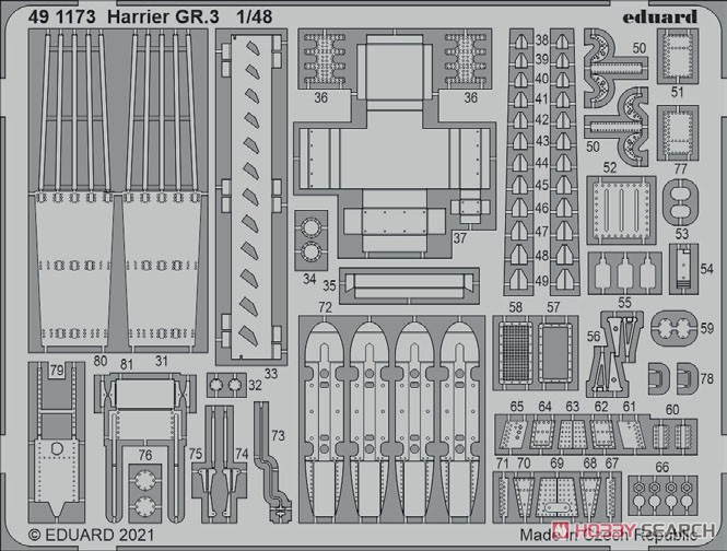 ハリアー GR.3 エッチングパーツ (キネティック用) (プラモデル) その他の画像2