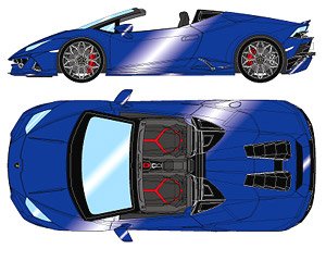 Lamborghini Huracan EVO Spyder 2019 (NARVI wheel) Blue Sideris (Candy Blue) (Diecast Car)