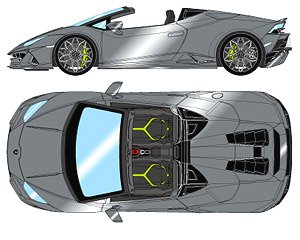 Lamborghini Huracan EVO Spyder 2019 (NARVI wheel) グリジオリンクス (メタリックグレー) (ミニカー)