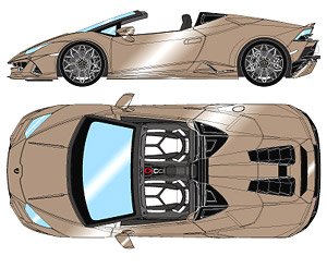 Lamborghini Huracan EVO Spyder 2019 (NARVI wheel) ブロンゾゼナス (マットブロンズ) (ミニカー)
