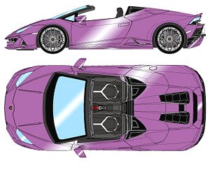 Lamborghini Huracan EVO Spyder 2019 (NARVI wheel) Viola 30th (Metallic Purple) (Diecast Car)
