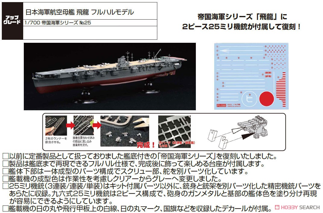 IJN Aircraft Carrier Hiryu Full Hull (Plastic model) Other picture1