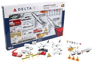 デルタ航空 プレイセット(25ピース) (完成品飛行機)