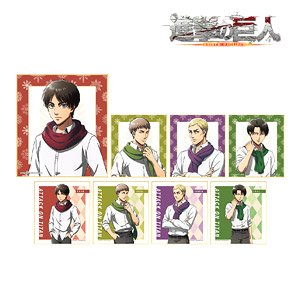 Attack on Titan Especially Illustrated Wearing Muffler Ver. Trading Mini Colored Paper (Set of 8) (Anime Toy)