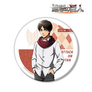 Attack on Titan Especially Illustrated Eren Wearing Muffler Ver. Big Can Badge (Anime Toy)