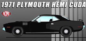 1971 Plymouth Hemi Cuda B5 Black (ミニカー)