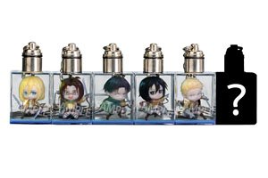 Attack on Titan Trading Full Color 3D Crystal Key Ring B Ver. (Set of 6) (Anime Toy)